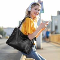 Bolso de Hombro para Mujer, Bandolera de Cuero PU, informal, Gran Capacidad - details 5