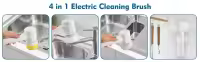 Cepillo limpieza hogar eléctrico multifuncional con 5 Cabezales de Cepillos ,para bañera de baño, Cocina, azulejo, Ventana, bañera, Plato, Fregadero - details 4