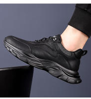 Primavera y otoño nuevos zapatos deportivos zapatos para correr de moda para hombres zapatos casuales negros con cordones zapatos para hombres jóvenes - details 0
