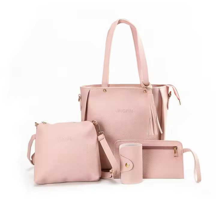 4 unids/set mujeres niñas bolso portátil de alta capacidad bolso cruzado bolso de hombro cartera monederos - 1