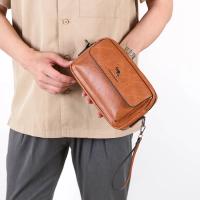 Bandolera de cuero impermeable para hombre, bolso de hombro clásico, de diseñador, de lujo - details 8