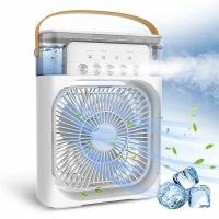Ventilador 3 en 1ventilador nebulizador, aire acondicionado portátil con Refrigeración por Hidrorefrigeración,Luz Nocturna LED, Material ABS, 5 Salidas de Aire , Enfriador Removible, Color Negro, 1 Pieza - details 1