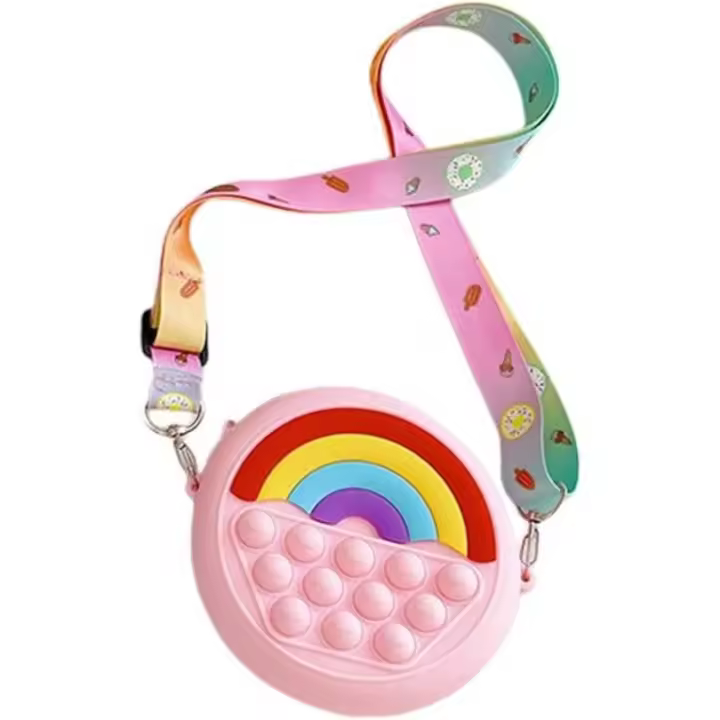 Bolso bandolera para niños, Bolso bandolera de silicona, Bandolera ajustable - 1