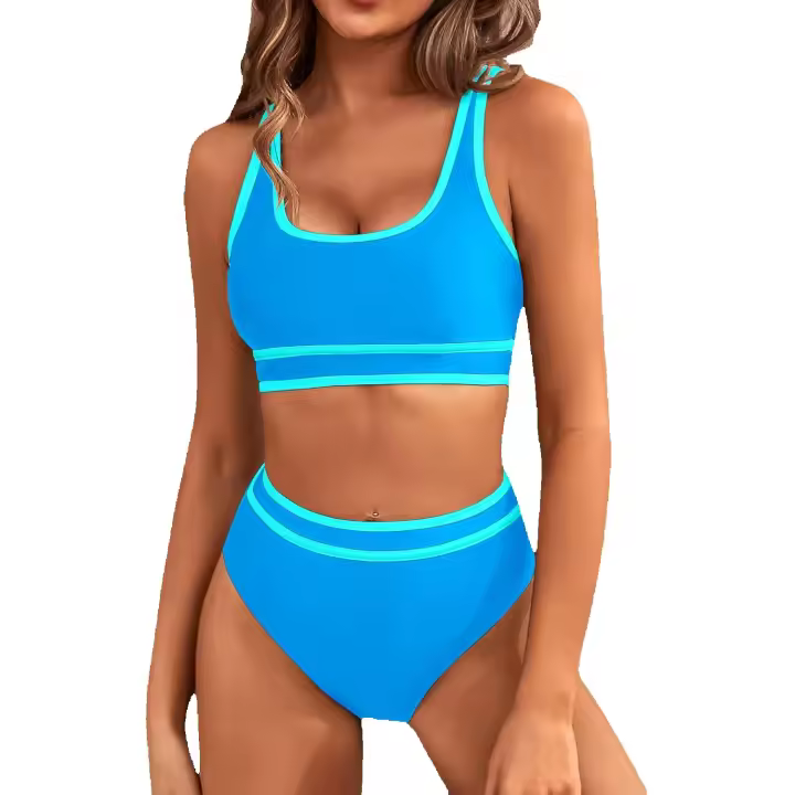 Conjuntos de Bikini para mujer, bañadores deportivos de dos piezas, trajes de baño - 1