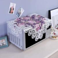 Manteles cuadrados con bordes de tela Damasco modernos, armarios, lavadoras, aires acondicionados, fundas para TV LCD - details 3