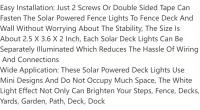 Lámpara de Valla Solar para Exteriores 4pack Luz de Piso Solar Luz de Pared Solar Impermeable Iluminación de Valla con Energía Solar Montaje en Pared - details 7