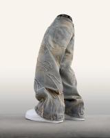Vintage Hip Hop Loose Y2k Jeans Hombre,Harajuku bordado pantalones de mezclilla,Pantalones de piel recortada divididos,Pantalones casuales punk para las mujeres - details 4