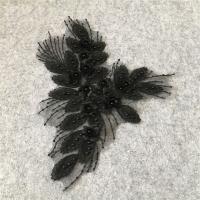 Pegatinas elegantes con bordado de flores, apliques de ropa de poliéster DIY, parches para coser multifuncionales exquisitos, vestido de noche - details 2