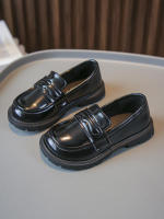 Zapatos de cuero para niñas, mocasines antideslizantes con gancho y bucle, color negro, para primavera y otoño, 2023 - details 11