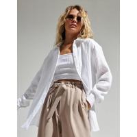 Blusas de manga larga de color sólido para mujer estilo coreano elegante y suelto - details 2
