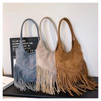 Bolso grande de viento para mujer, bolsa de hombro de cuero abrasivo con flecos, a la moda, Europa y Estados Unidos, 2025 - details 19