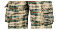 Pantalones Medios Para Hombre Algodón Cómodo Verano Deportes Al Aire Libre Playa Estilo Safari Tren Plaid Corte Regular Talla Grande - details 11