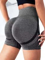 Pantalones cortos de entrenamiento de cintura alta para mujer, pantalones cortos para levantar el trasero, Yoga, gimnasio, pantalón corto para correr, ropa deportiva - details 7