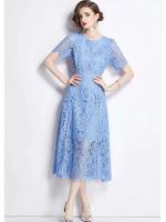 Elegante Vestido de Verano de Encaje Vintage JAMERARY Manga Corta, Espalda Elegante, Moda para Mujeres - details 6