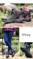 Botas de senderismo de alta calidad para mujer, zapatos de escalada al aire libre, antideslizantes, deportivos, botas de Trekking casuales, impermeables de gamuza - details 4