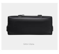 Mochila De Cuero Negro para hombre, bolso de viaje genuino, informal, para la escuela, a la moda, grande, para ordenador portátil - details 17