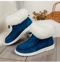 Simple Solid Color Thickened Medium Tube Warm Snow Boots Fashion Comfortable Thick Bottom Snow Boots Women Footwear - details 22