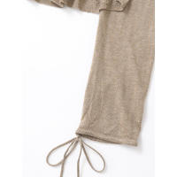 OUWU- Y2k Suéter Para Mujer, Jerséis Cortos De Color Caqui, Top De Punto De Manga Larga, Prendas De Punto Con Volantes, Prendas De Vestir Exteriores Elegantes, Ropa Para Mujer - details 6