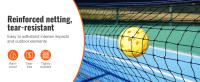 SucceBuy Juego de red de Pickleball de 22 pies, Pickleball portátil de tamaño regulado 
   Sistema con bolsa de transporte, bolas, ruedas, marco de metal resistente a la intemperie y red de PE resistente para uso en exteriores - details 2