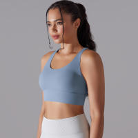 Hamidou-Sujetador de Yoga con espalda cruzada para mujer, ropa interior deportiva absorbente de golpes, correas de hombro cruzadas, Top corto de Fitness, deportes a prueba de golpes - details 26