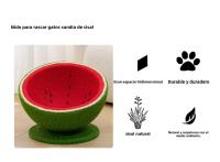 Rascador para Gatos en Forma de Sandía con Cama y Juguete - Árbol para Gatos Todo en Uno, de Gran Tamaño y Uso para Todas las Estaciones - details 1
