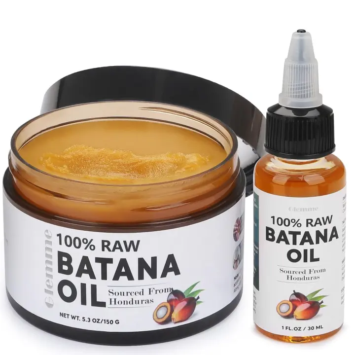 Raw Growth, Kit de crecimiento 100% natural, aceite sin refinar de Honduras, tratamiento para la caída del cabello para hombres y mujeres - 1