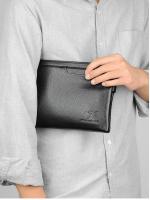 Bolsa de Suafte para Hombres Diseño de Monedero de Tarjeta de Cuero PU con Característica de Cremallera Bolsa de Mano con Correa Ideal para Teléfono y iPad - details 2