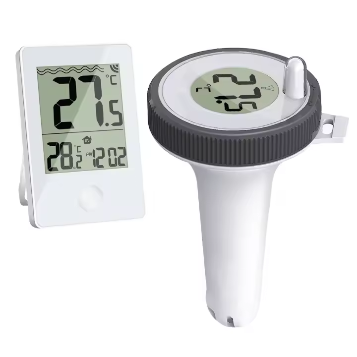Termómetro de piscina flotante de fácil lectura, termómetro digital para piscinas, jacuzzis, estanques pequeños, acuarios - 1