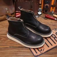 Cuero genuino de alta gama, piel de vaca de primera capa, transpirable, botas de hombre con suela blanda, zapatos de piel de vaca pura. - details 12