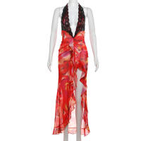 BUNO-Vestidos sexis de fiesta con escote en V profundo con espalda descubierta ceñido al cuerpo vestido largo de noche elegante para mujer vestido de verano 2025 Vestidos - details 20