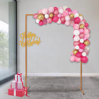 Arco de globos de boda, marco de Metal cuadrado, arco de arreglo de flores para jardín, 2 m x 1,5 m - details 2