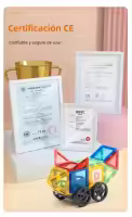 Bloques Magnéticos de Ventana de Moda DIY Coloridos Juguete Educativo Montessori para Interacción Padres-Hijos Regalos para Niños 2024 Romboss Bloques de Construcción con Objectivo Educativo de Flexibilidad Cognitiva Recomendada para Niños de 3-4 Años - details 14