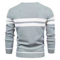 Nueva Suéter De Otoño Para Hombre Con Cuello Redondo Y Mangas Largas Patchwork Caliente Y Delgado Moda Casual Ropa De Hombre - details 3