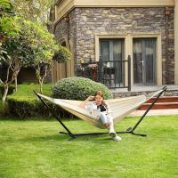 Hamaca con Soporte Portátil de Metal 210 x 150 cm, 5 Alturas Ajustables, Carga de 240 kg, Para Patio y Jardín - details 9