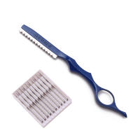 Tijeras de Peluquería de Seguridad Herramientas de Barbero de Salón para Cortar Flequillo y Barba con 1 + 10 Aspas Altavoz 6100 - details 2