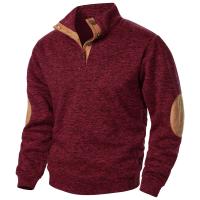 Top de suéter de punto casual de manga larga con cuello levantado para hombre de otoño e invierno - details 10
