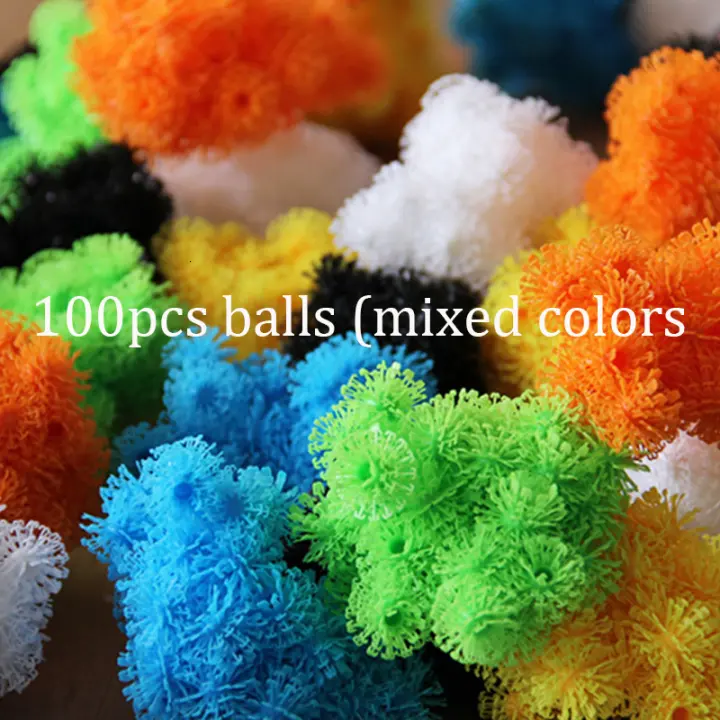 Bloques de construcción 3D para niños, juguetes de bloques de construcción, bolas pegajosas, Puff, rompecabezas, ensamblaje DIY, 100-1200 piezas - 1