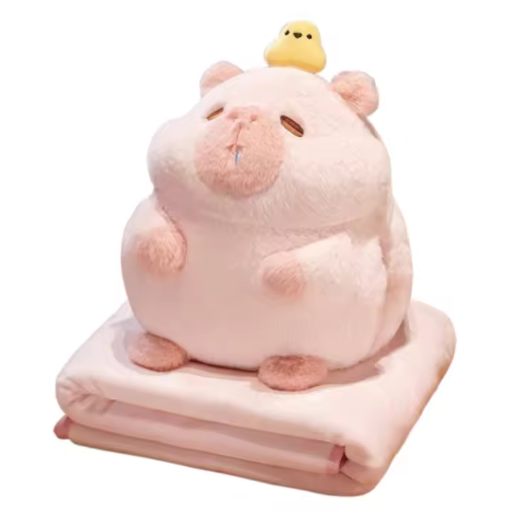 Edredón de almohada de doble uso para niñas, cojín de coche para dormir, manta de oficina dos en uno, cojín de siesta uno en uno - 1