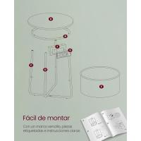 Mesa Lateral Redonda Moderna Espaciosa para Sala de Estar, Dormitorio, Mesita de Noche - details 7