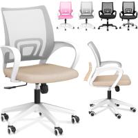 Silla Escritorio Ergonómica - Silla Oficina con Apoyo Lumbar, Estructura de Plastico, Malla Transpirable, Ruedas Giratorias 360 °   Soporta hasta 120kg - details 0