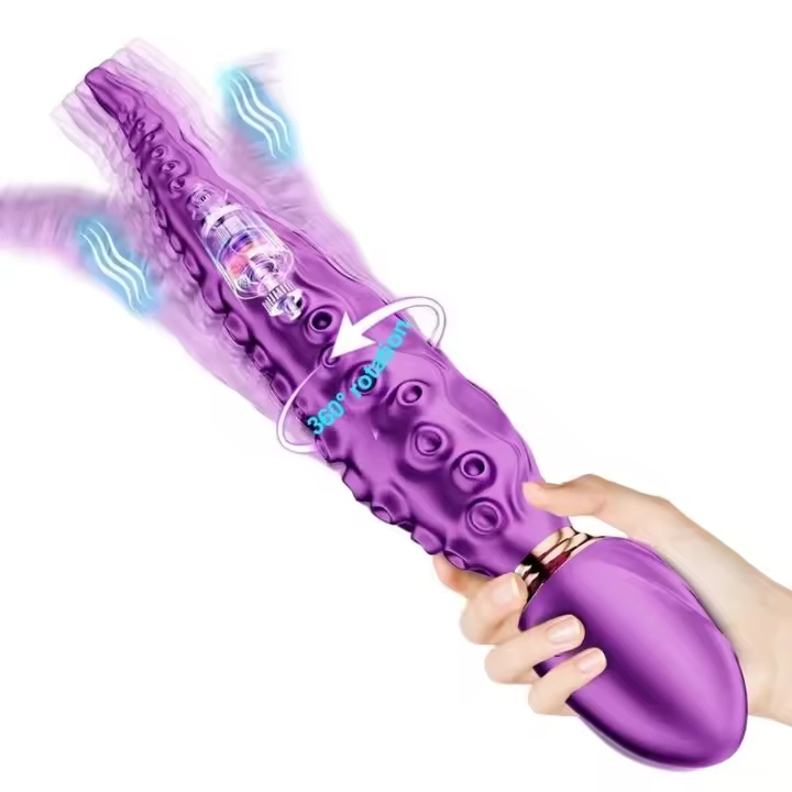 Vibrador Anal Tentáculo de Pulpo Sexy Empaquetado Privado Estimulación de Clítoris y Vagina Punto G Femenino 360 °   Juguetes sexuales de masturbación con consolador de silicona giratorio - 1