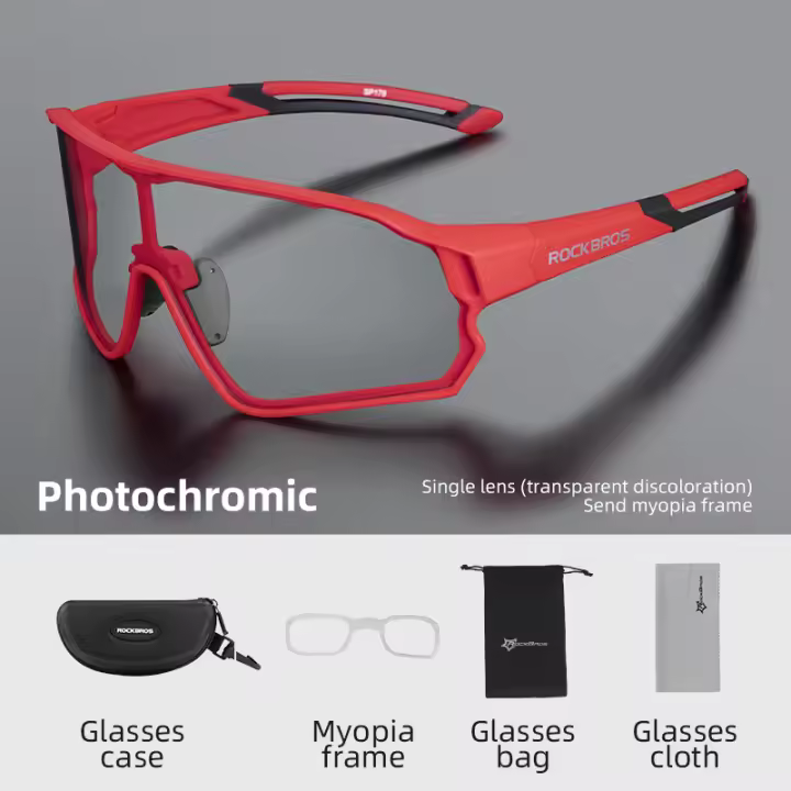 ROCKBROS-gafas fotocromáticas para ciclismo, protección UV400, ultraligeras, deportivas, equipo seguro - 1
