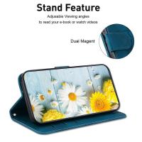 Para Google Pixel 8a Funda de teléfono plegable de cuero con estampado floral y soporte - details 0