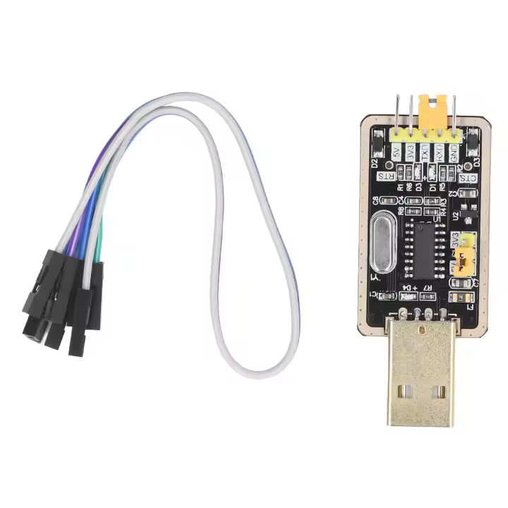 Módulo adaptador de Serie USB a TTL, convertidor de Chip + componentes de Cable de depuración, 3,3 V, 5V - 1