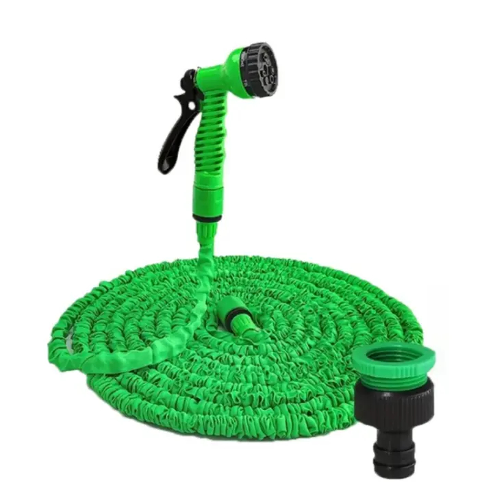 Manguera de Jardín Extensible, drenaje Flexible con Boquilla de 7 Funciones - 1
