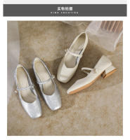 Retro versátil noche estilo nacional Mary Jane zapatos de las mujeres 2025 primavera y otoño nuevo cinturón de una palabra tacón medio boca ligera zapatos individuales mujeres - details 0