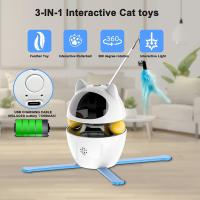 Interactive Cat Toys,3-in-1 Funny Exercise Electric Rotating Cat Toys for Indoor Cats Laser Toy,Automatic Cat Ball Kitten Toys - details 4