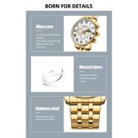 Reloj de Cuarzo CURREN 8427 Diseño de Negocios Elegante para Hombres Correa de Acero Inoxidable - details 7