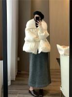 Chaqueta de Invierno de Puffa con Cuello de Piel Falsa Abrigo Cálido, Suelto, con Cremallera de Bolsillo para Mujeres - details 7