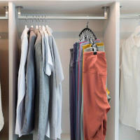 Perchero de alineación para ropa en acero inoxidable multifuncional, ahorrador de espacio, organizador de armario para pantalones - details 7